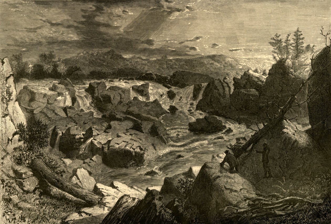 "Great Falls of the Potomac", 1874. av Alfred Harral