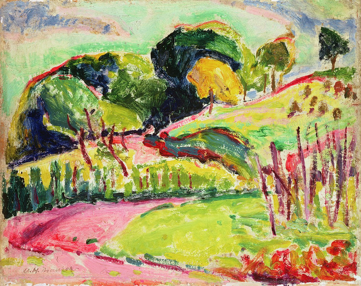 Landskap med kullar av Alfred Henry Maurer