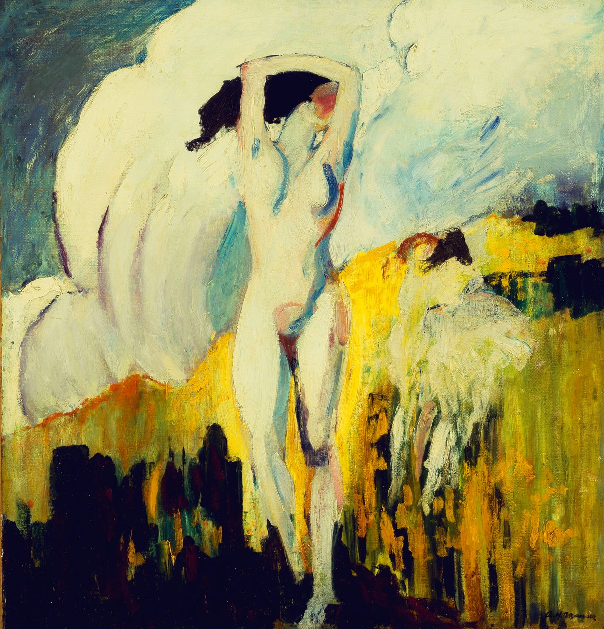 naken i fälten, av Alfred Henry Maurer