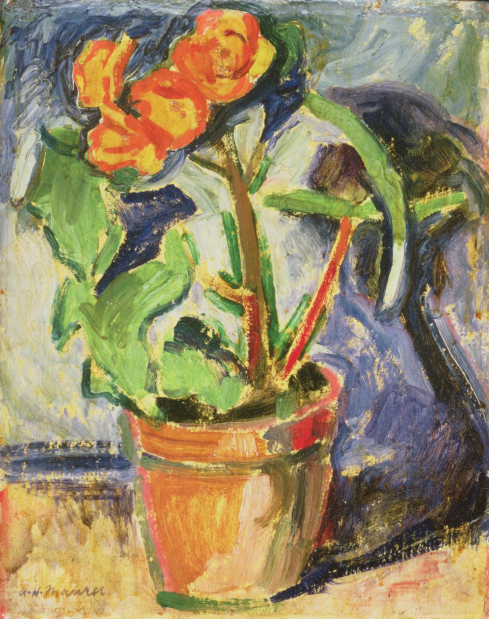 Kruka med blommor av Alfred Henry Maurer
