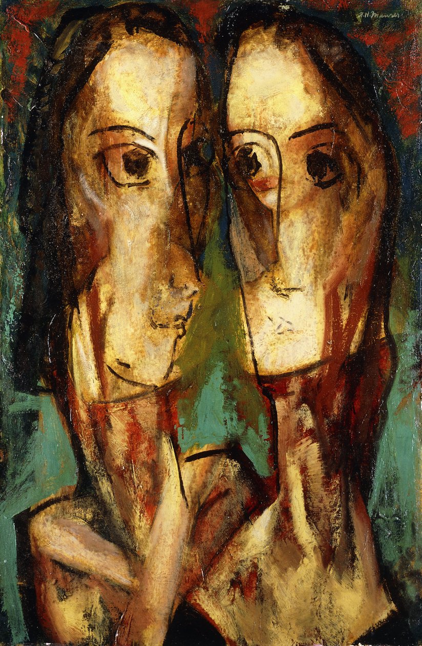 Två huvuden, ca 1928 av Alfred Henry Maurer