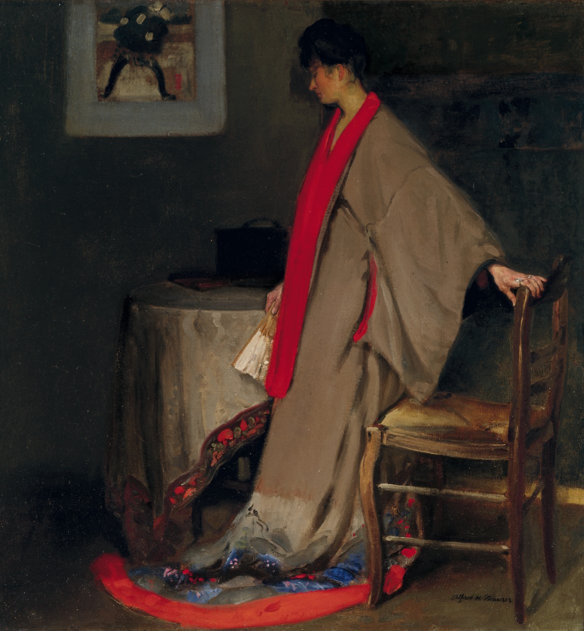 Ung kvinna i Kimono, ca 1901 av Alfred Henry Maurer