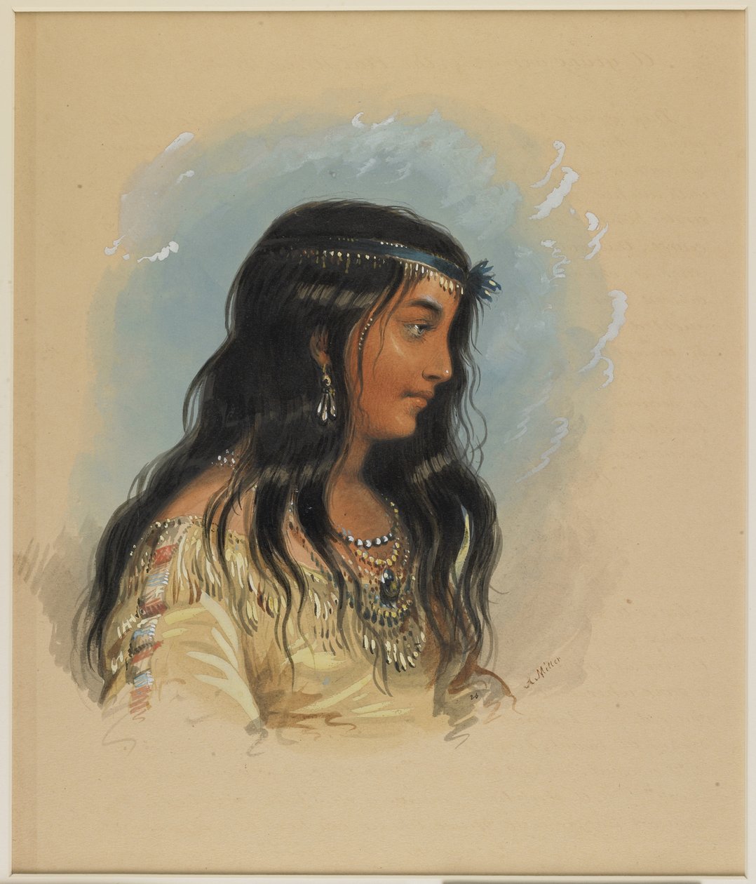 En ung kvinna från Flathead-stammen av Alfred Jacob Miller