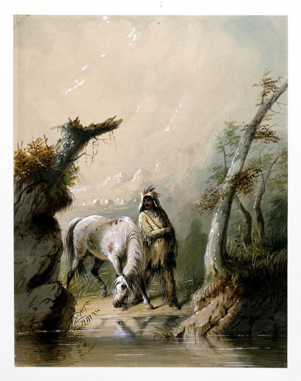 Auguste och hans häst av Alfred Jacob Miller