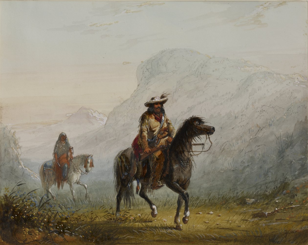 ”Bourgeois” W---r och hans squaw av Alfred Jacob Miller
