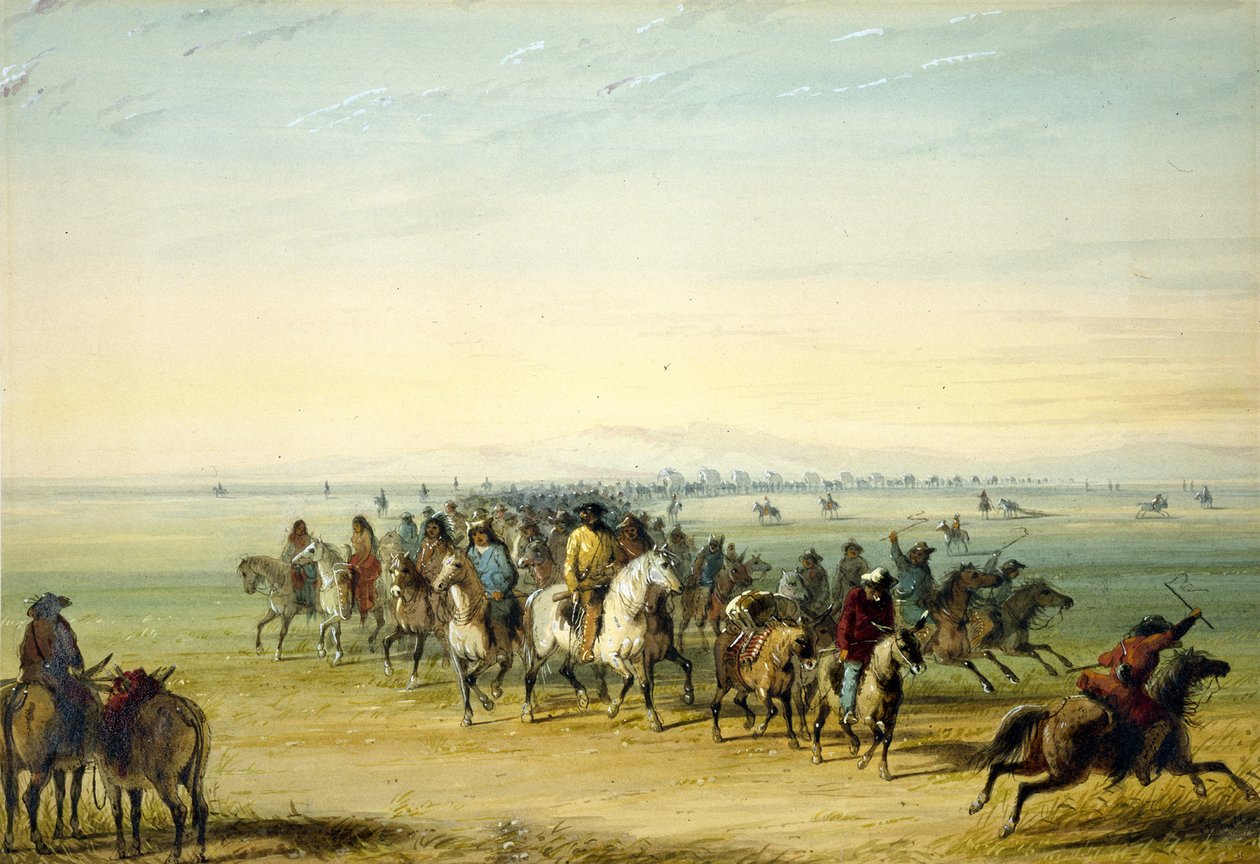 Caravan på resan av Alfred Jacob Miller