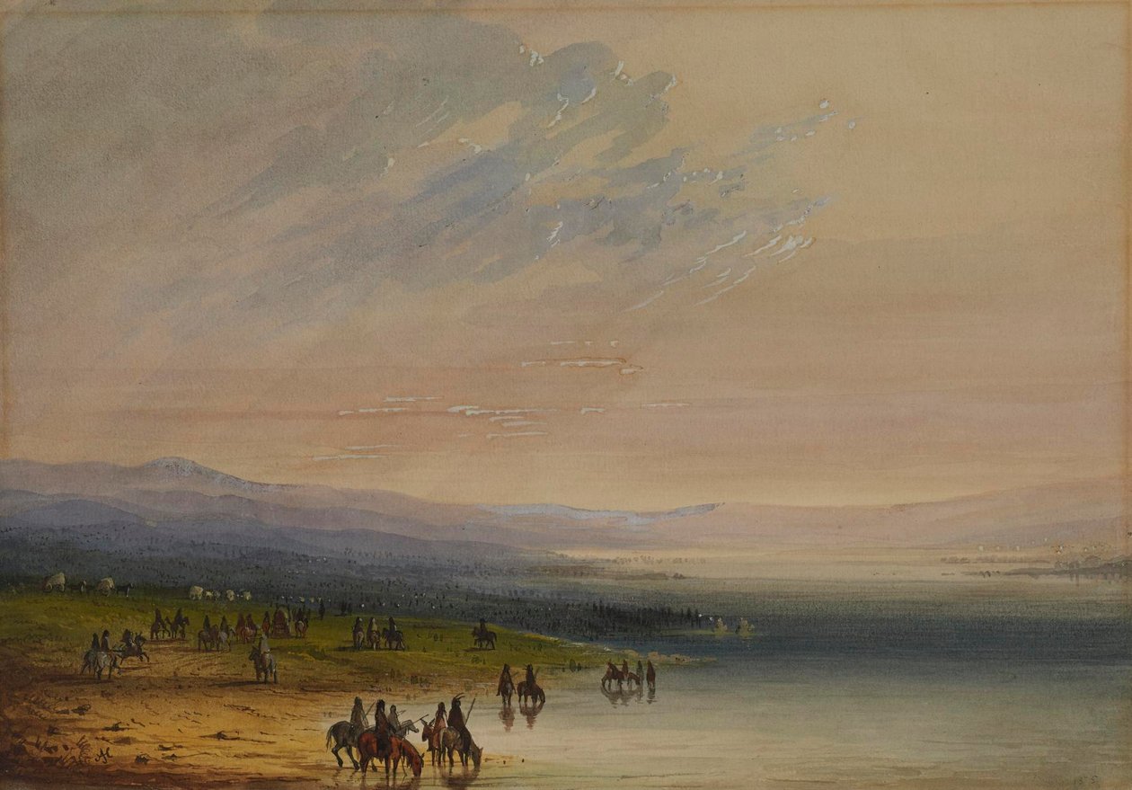 Husvagn på Platte av Alfred Jacob Miller