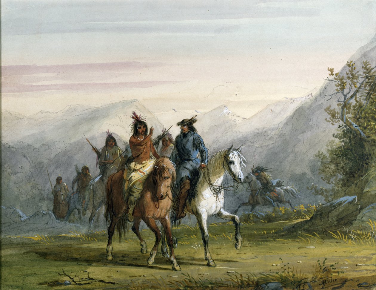 Kommunikation med tecken av Alfred Jacob Miller