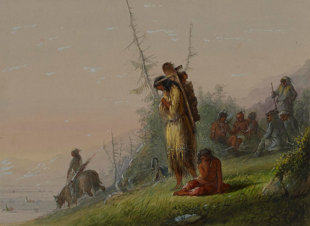 Indianernas läger av Alfred Jacob Miller