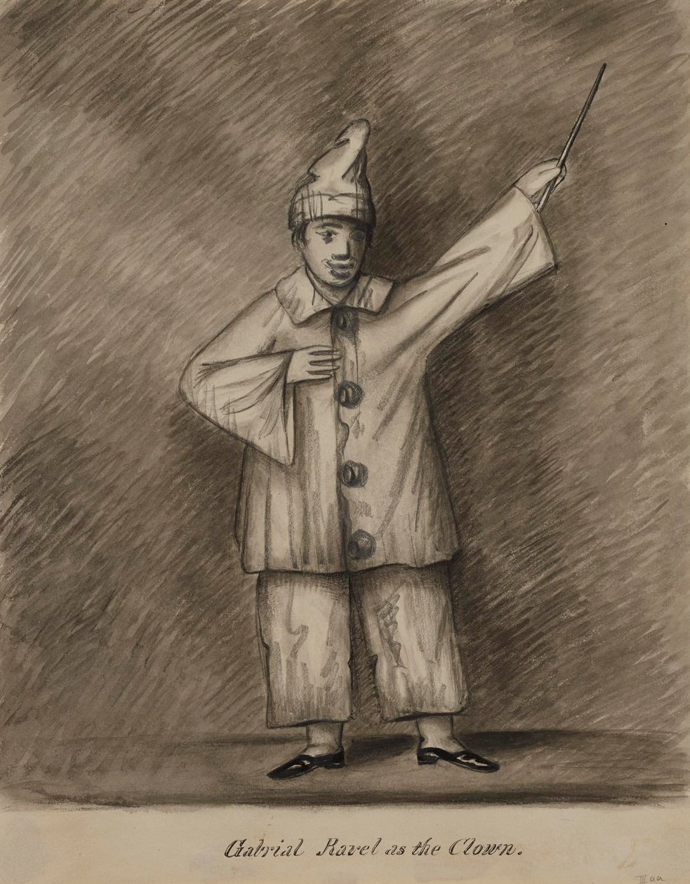 Gabriel Ravel som clown av Alfred Jacob Miller
