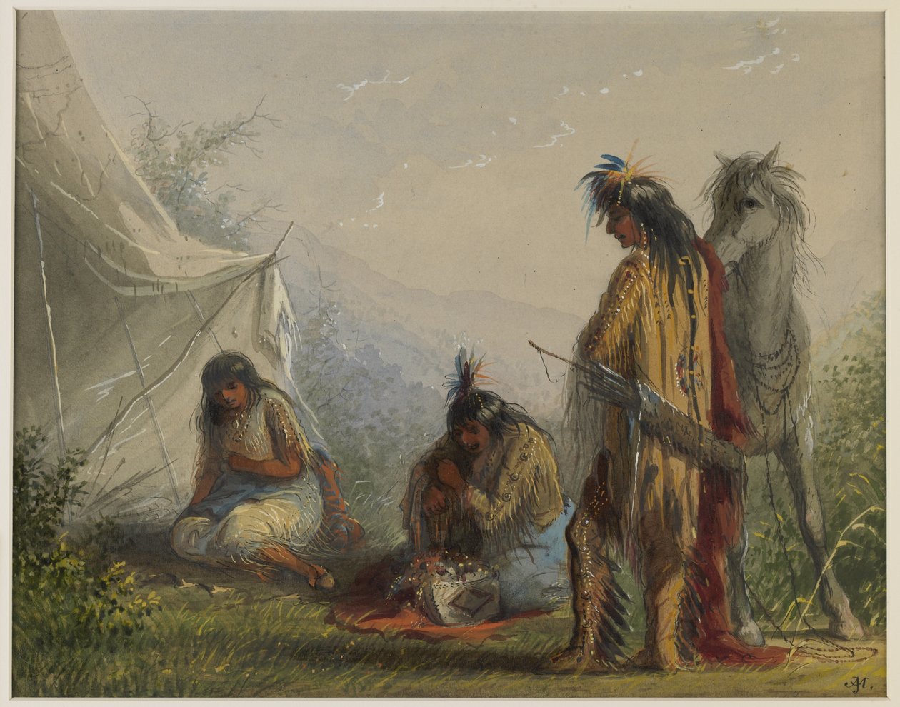 Indiansk kurtis av Alfred Jacob Miller
