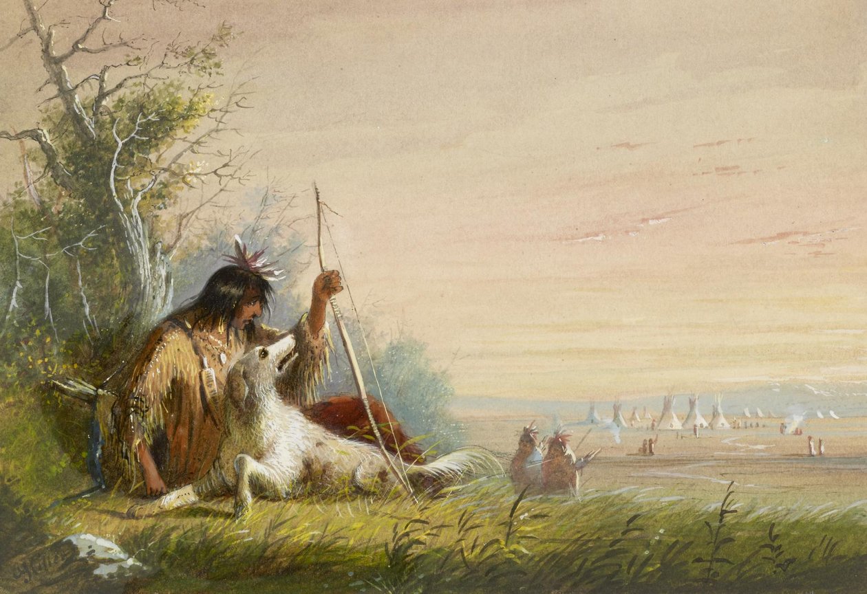 Indiansk löpare av Alfred Jacob Miller
