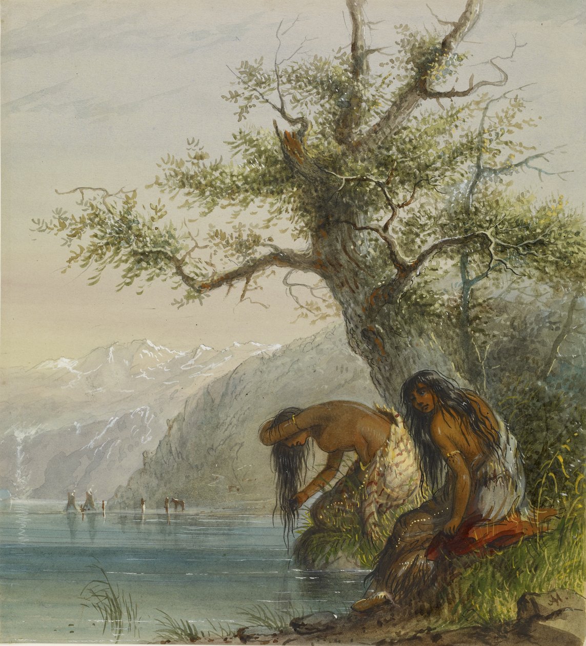 En indians toalett av Alfred Jacob Miller