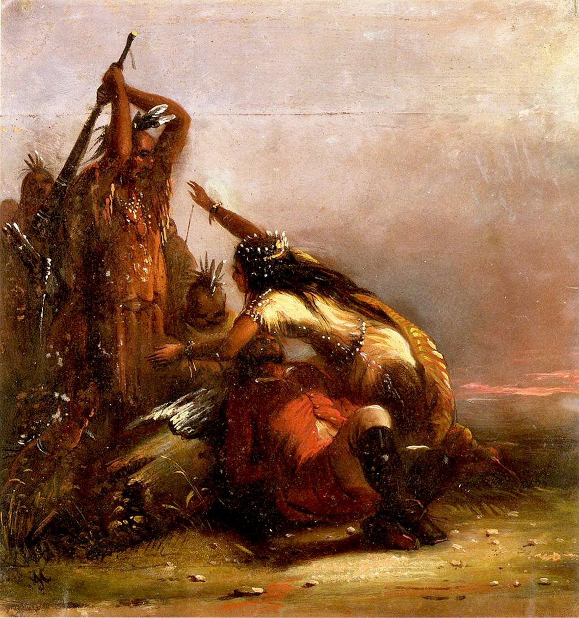 Pocahontas (olja på papper) av Alfred Jacob Miller