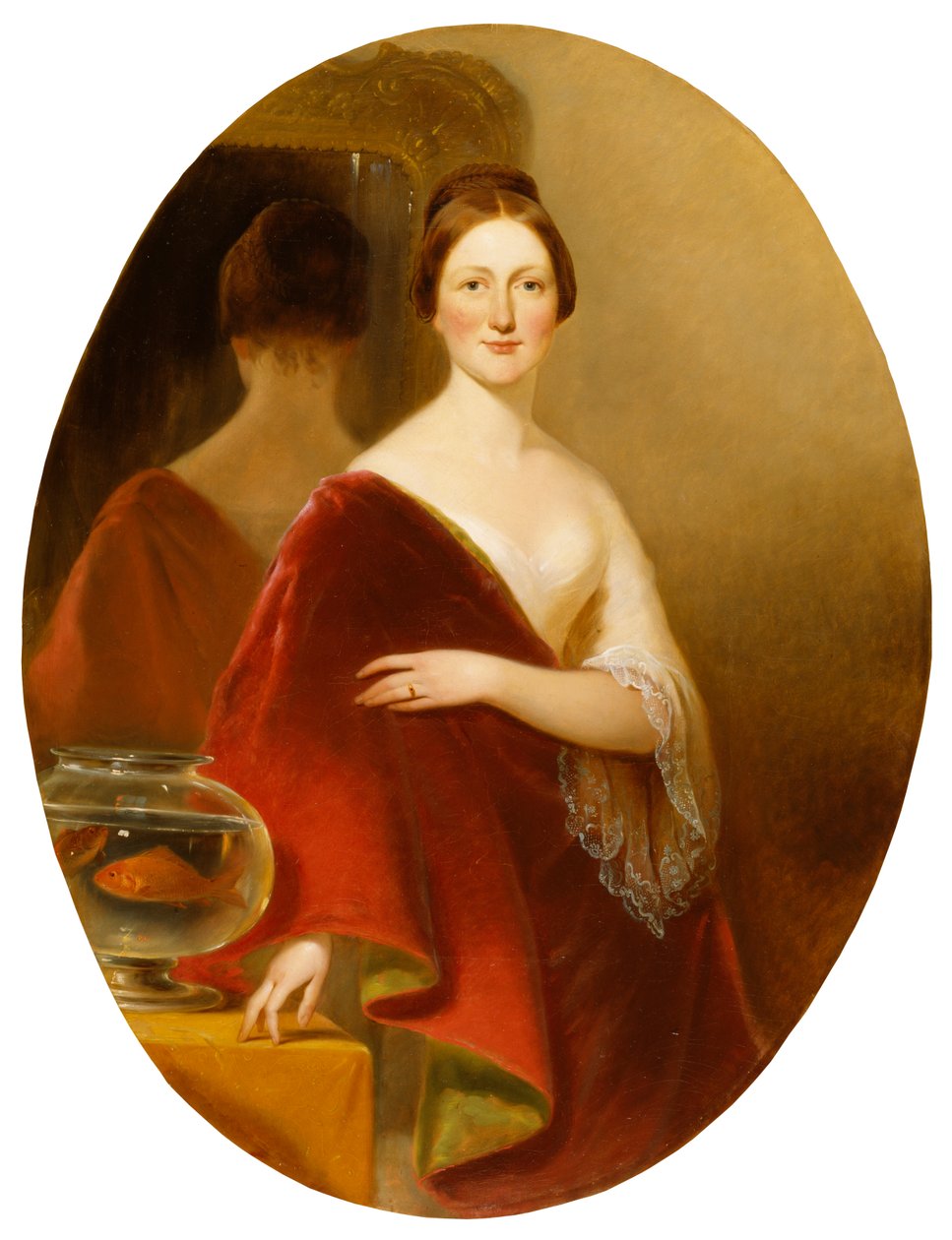 Porträtt av fru Decatur Howard Miller (Eliza Credilla Hare) av Alfred Jacob Miller