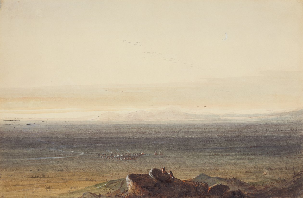 Prairie, c.1837 (penna, akvarell och gouache på papper) av Alfred Jacob Miller
