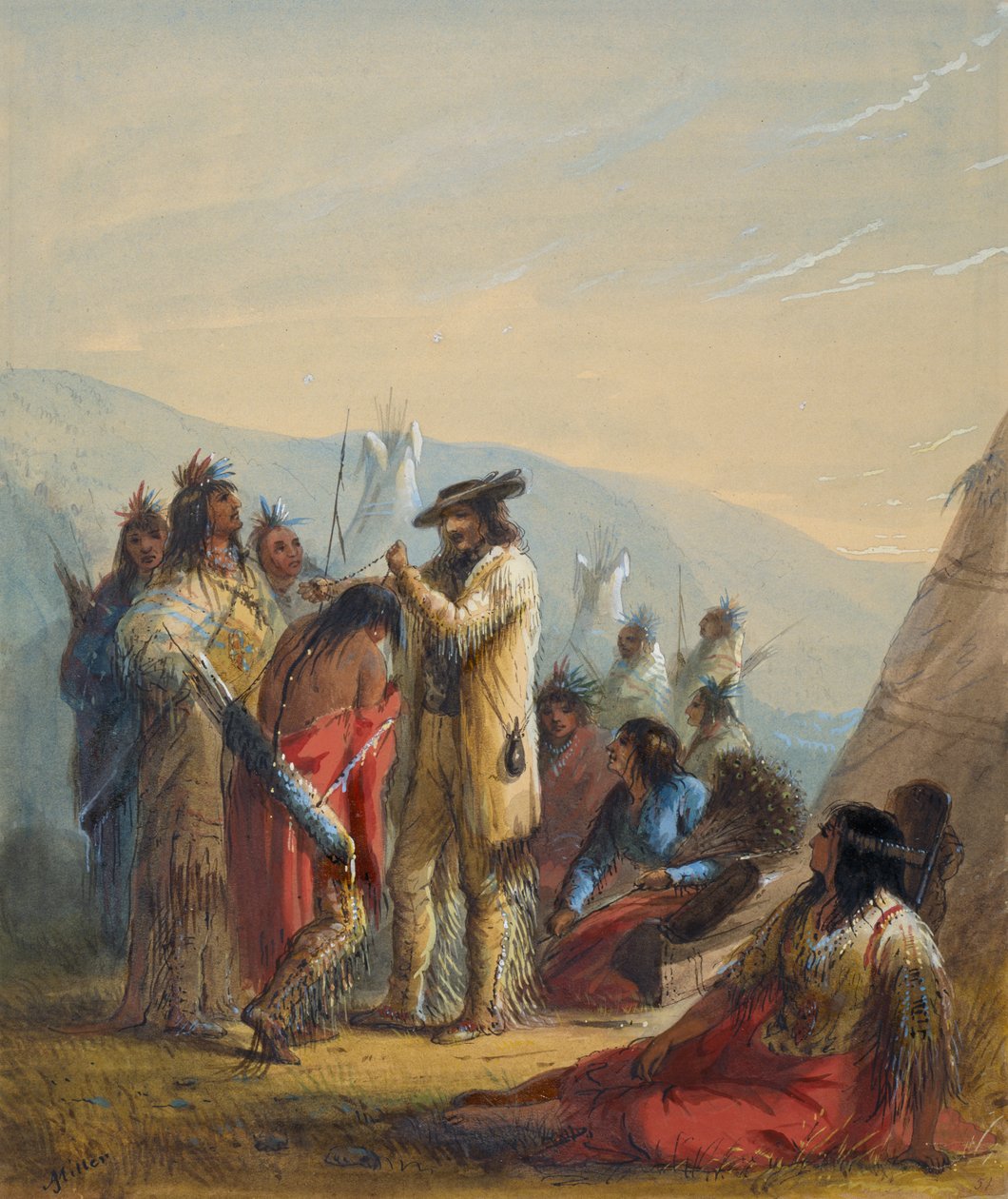 Gåvor till indianer av Alfred Jacob Miller