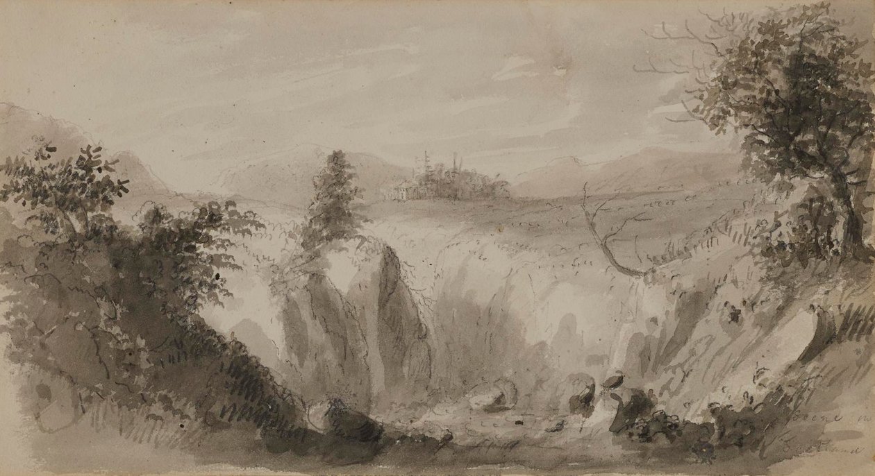 Scen i Perthshire, Skottland av Alfred Jacob Miller