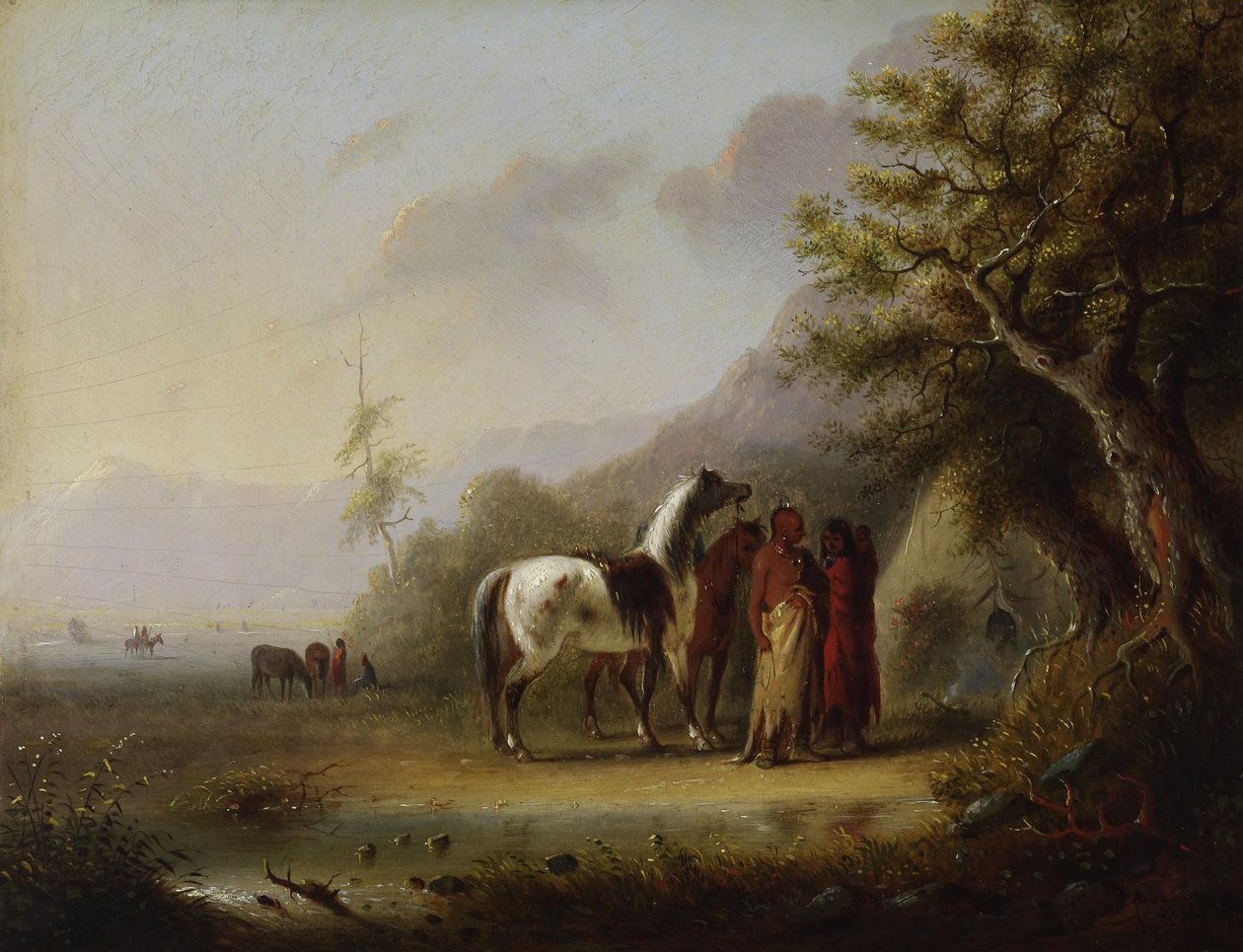 Sioux-indianerna i bergen av Alfred Jacob Miller