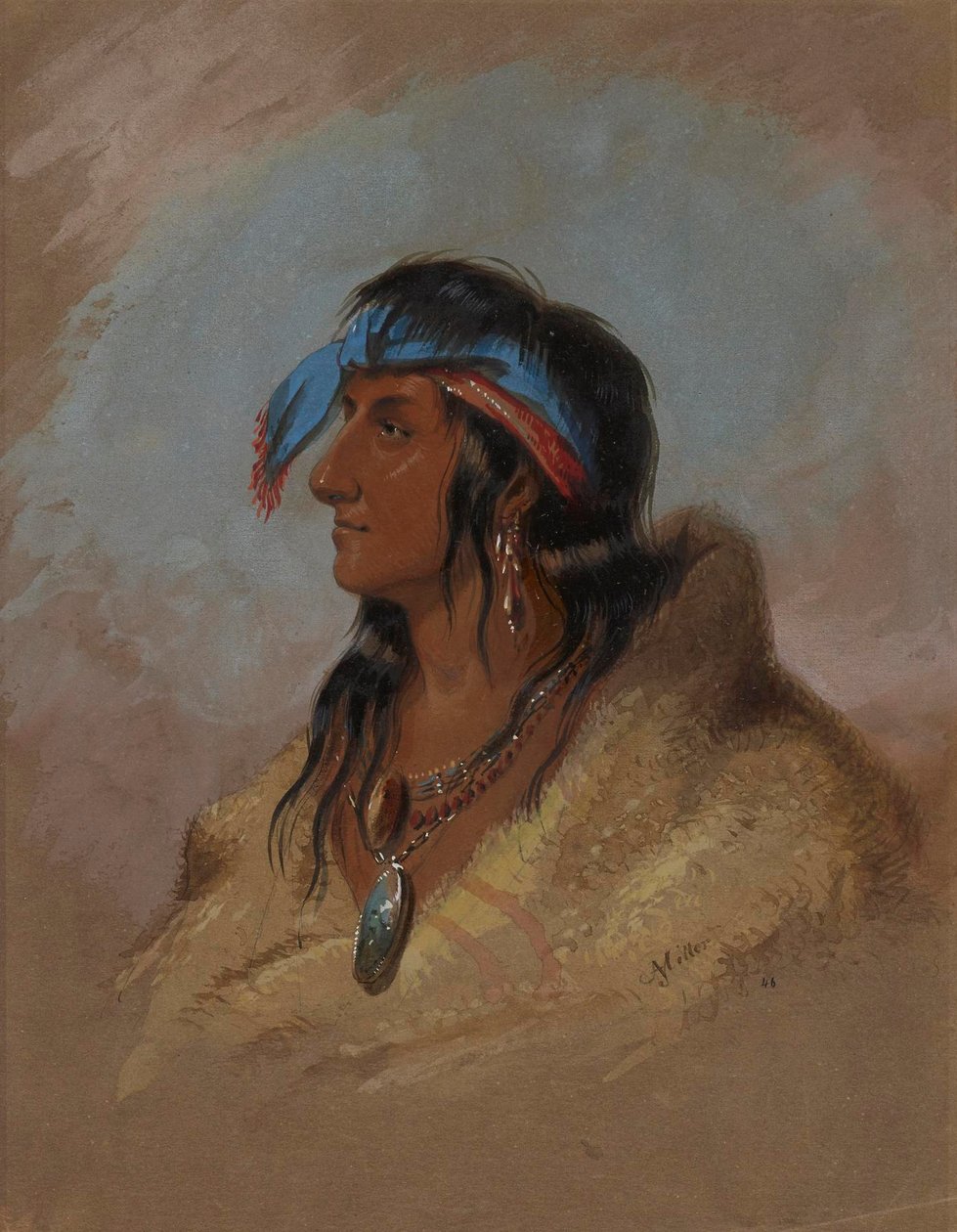 White Plume av Alfred Jacob Miller