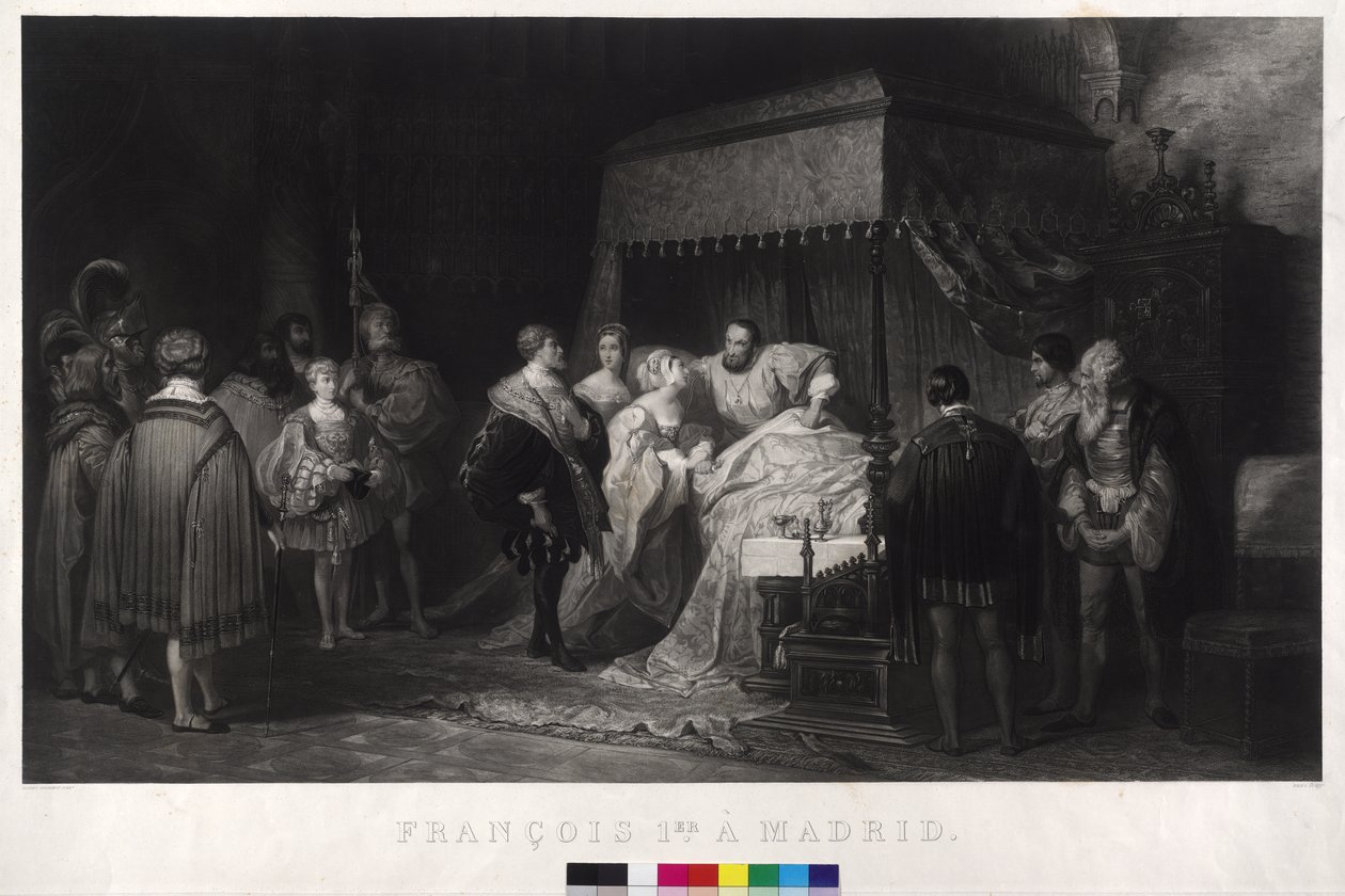 Kung Franz I av Frankrike som fånge i Madrid av Alfred Johannot