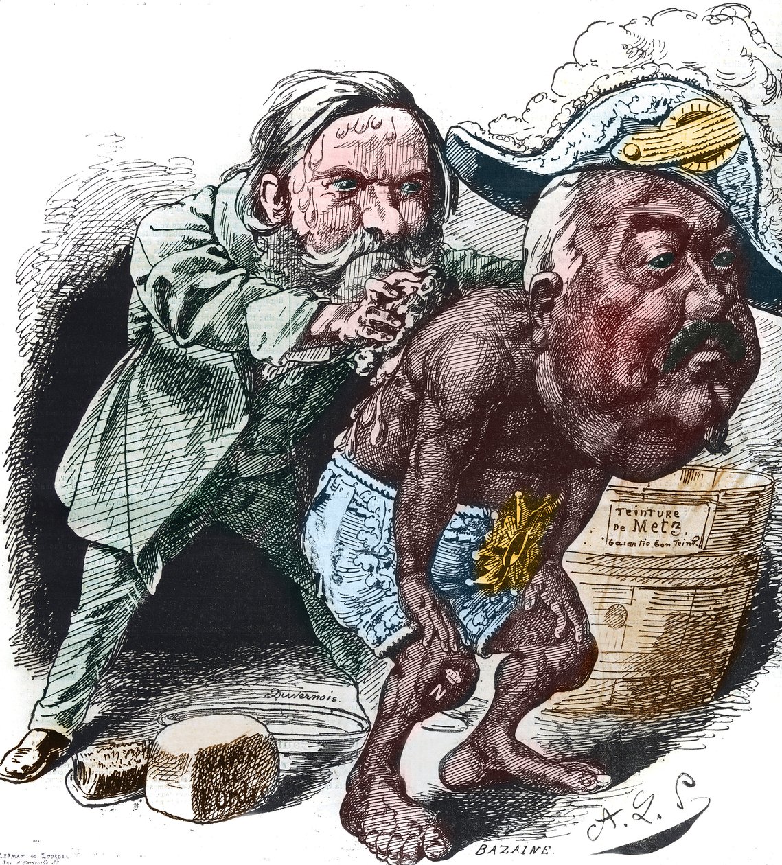 Clement Duvernois (1836-1879), en fransk politiker, försökte städa upp Francois Achille Bazaine (Francois-Achille) av Alfred Le Petit