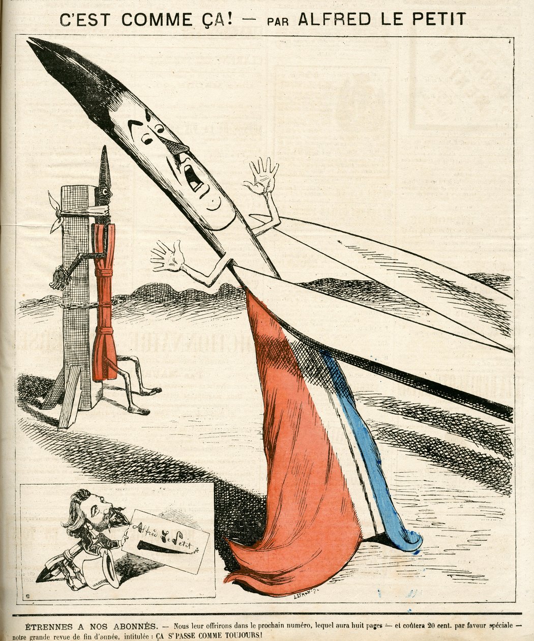 Omslag till "" Le Grelot"", nummer 142, Satirical in Colors av Alfred Le Petit