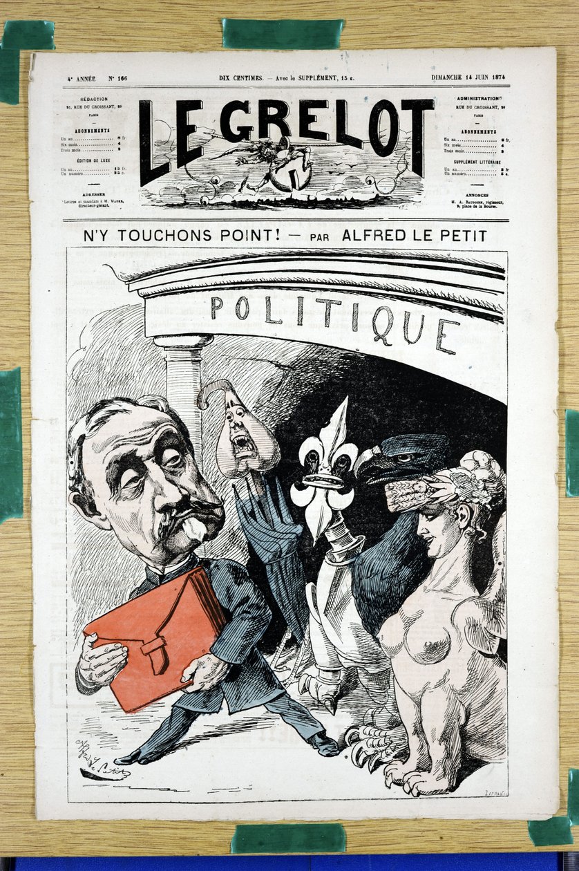Omslag till "" Le Grelot"", nummer 166, Satirical in Colors av Alfred Le Petit