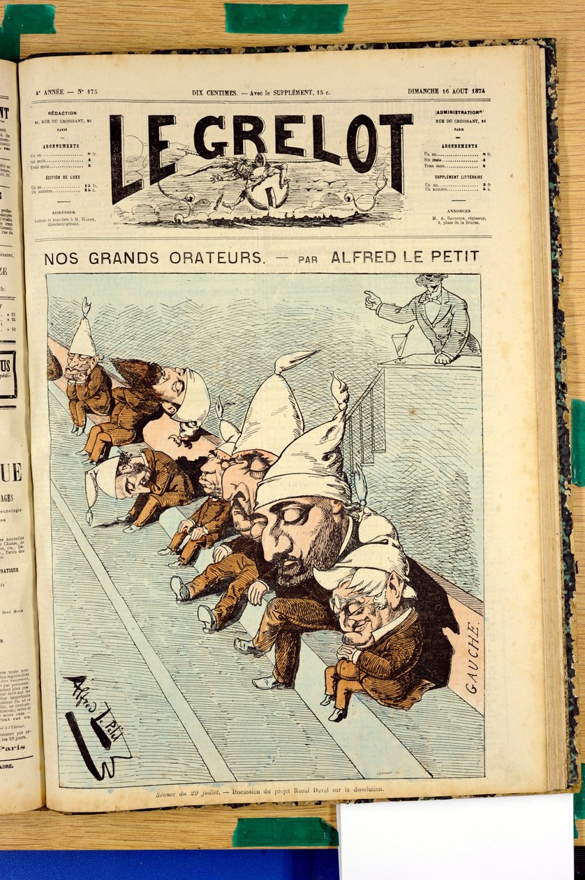 Omslag till "" Le Grelot"", nummer 175, Satirical in Colors av Alfred Le Petit