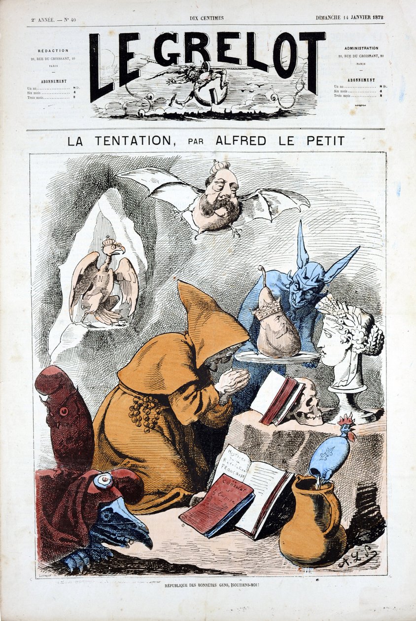 Omslag till "" Le Grelot "", nummer 40, Satirique en Couleurs av Alfred Le Petit