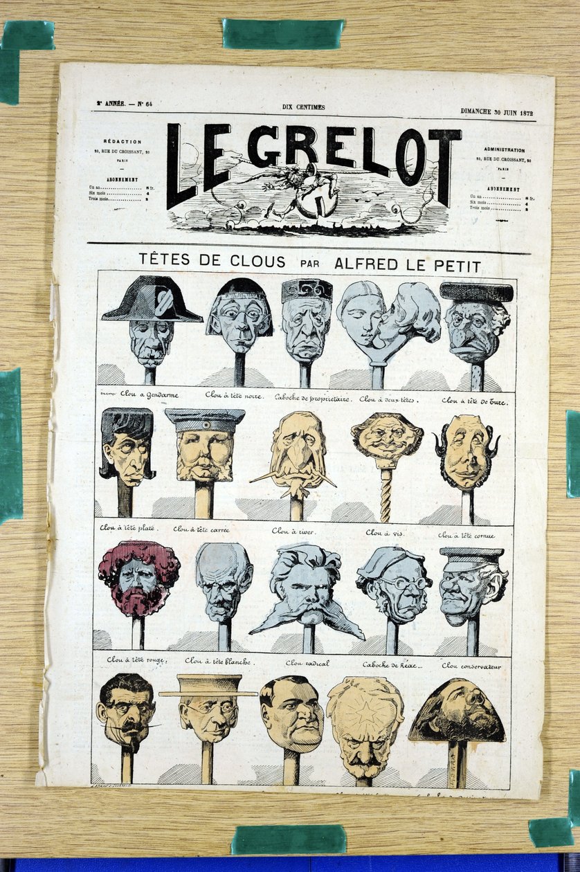 Omslag till "Le Grelot", nummer 64, Satirical in Colors av Alfred Le Petit