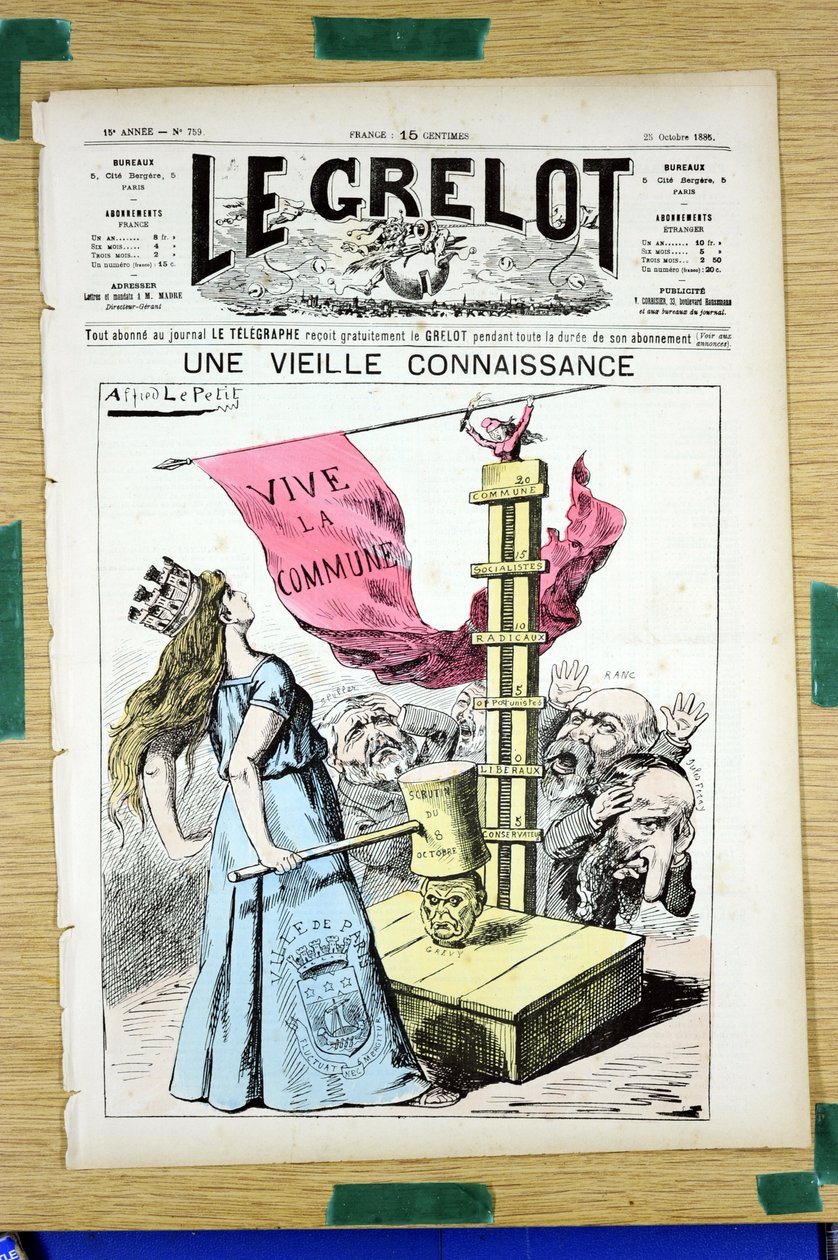 Omslag till "" Le Grelot"", nummer 759, Satirical in Colors av Alfred Le Petit