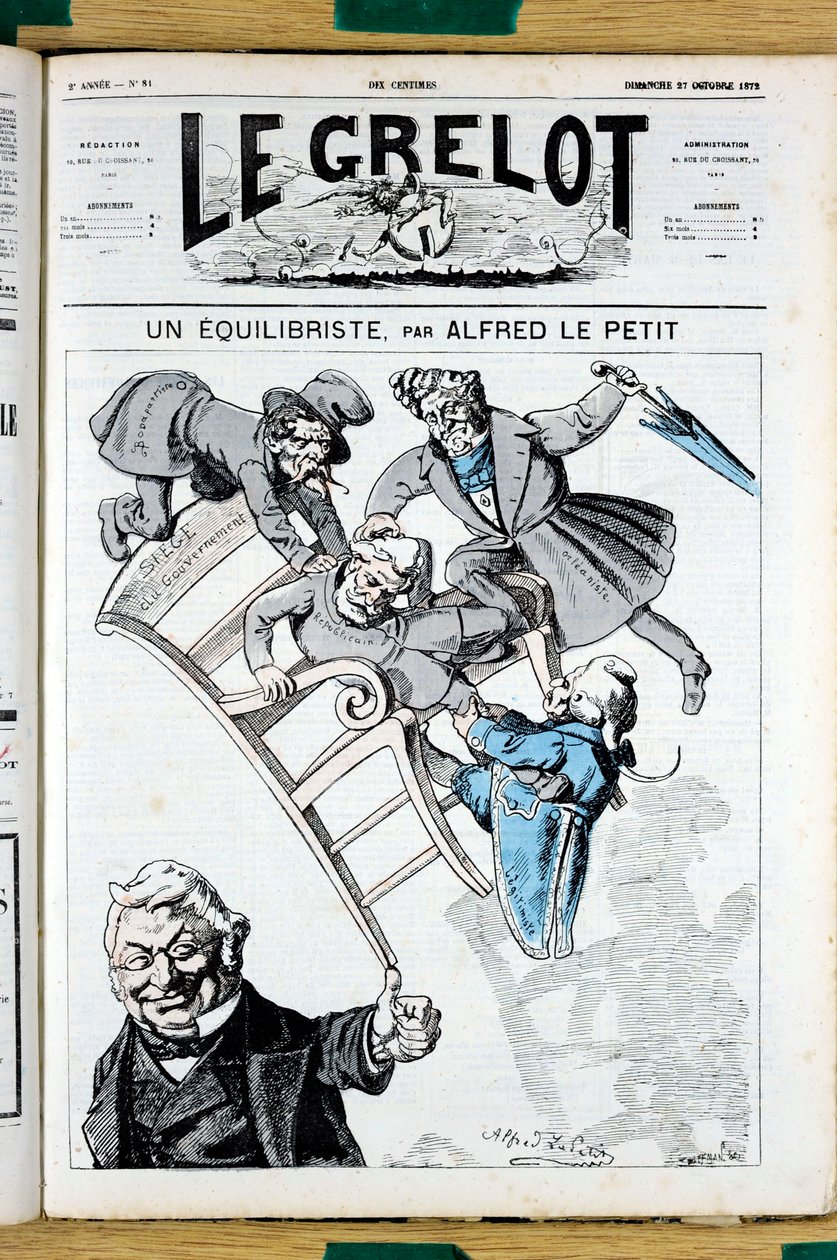 Omslag till "" Le Grelot"", nummer 81, Satirical in Colors av Alfred Le Petit