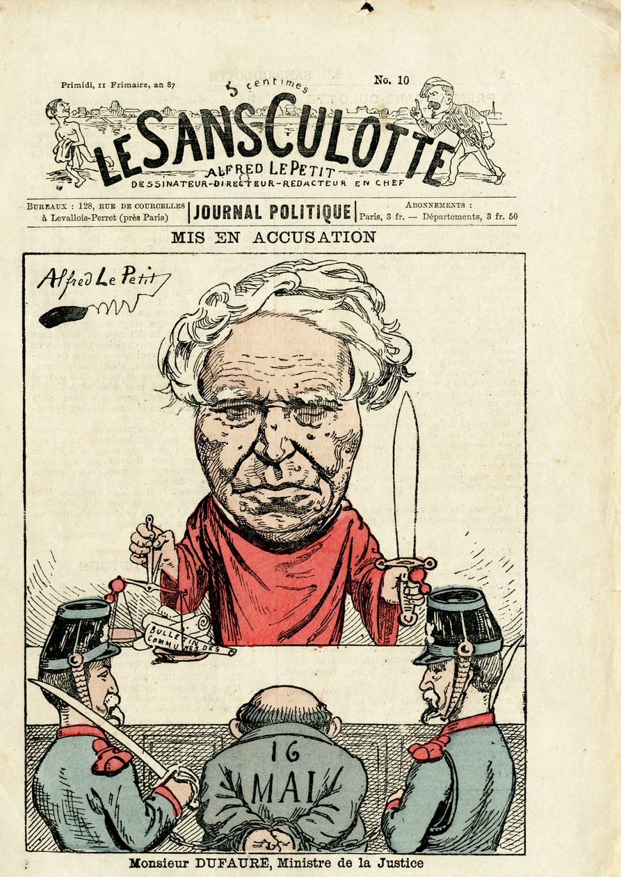 Omslag till ""Le Sans-Panlotte"", nummer 10, Satirical in Color av Alfred Le Petit