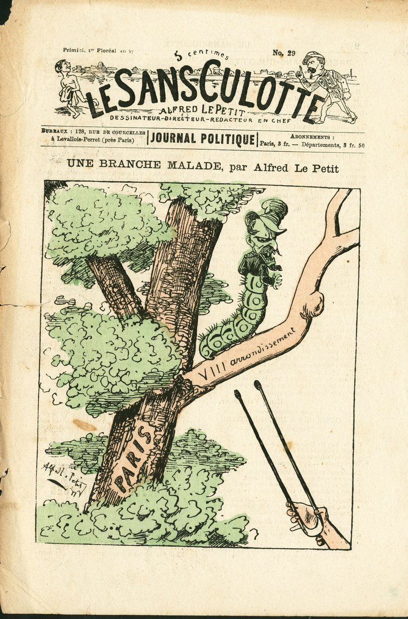 Omslag till ""Le Sans-Panlotte"", nummer 29, Satirical in Color av Alfred Le Petit