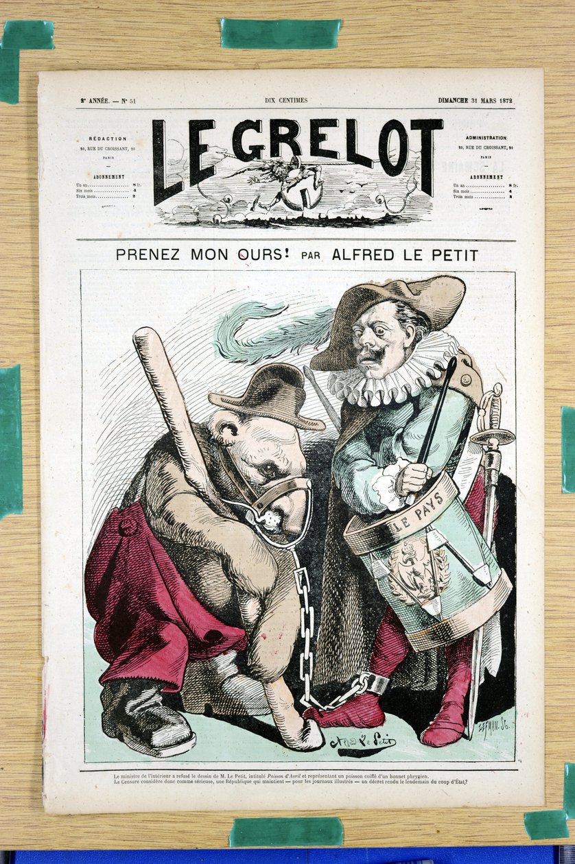 Omslag till "" The Grelot"", nummer 51, Satirical in Colors av Alfred Le Petit