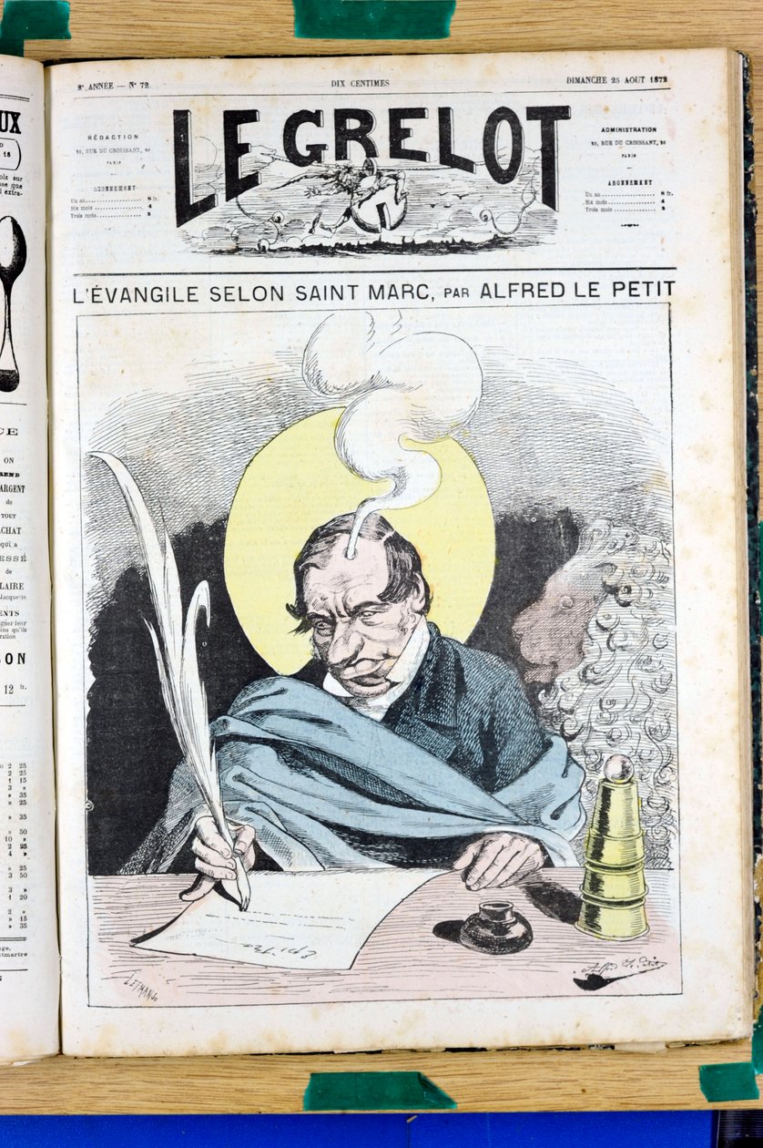 Omslag till "" The Grelot"", nummer 72, Satirical in Colors av Alfred Le Petit