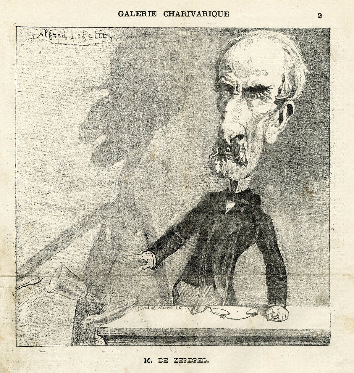 Illustration av Alfred Le Pete (1841-1909) i Le Charivari av Alfred Le Petit