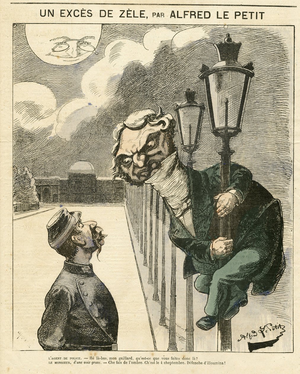 Illustration av Alfred Le Petity (1841-1909) för omslaget till Le Grelot av Alfred Le Petit
