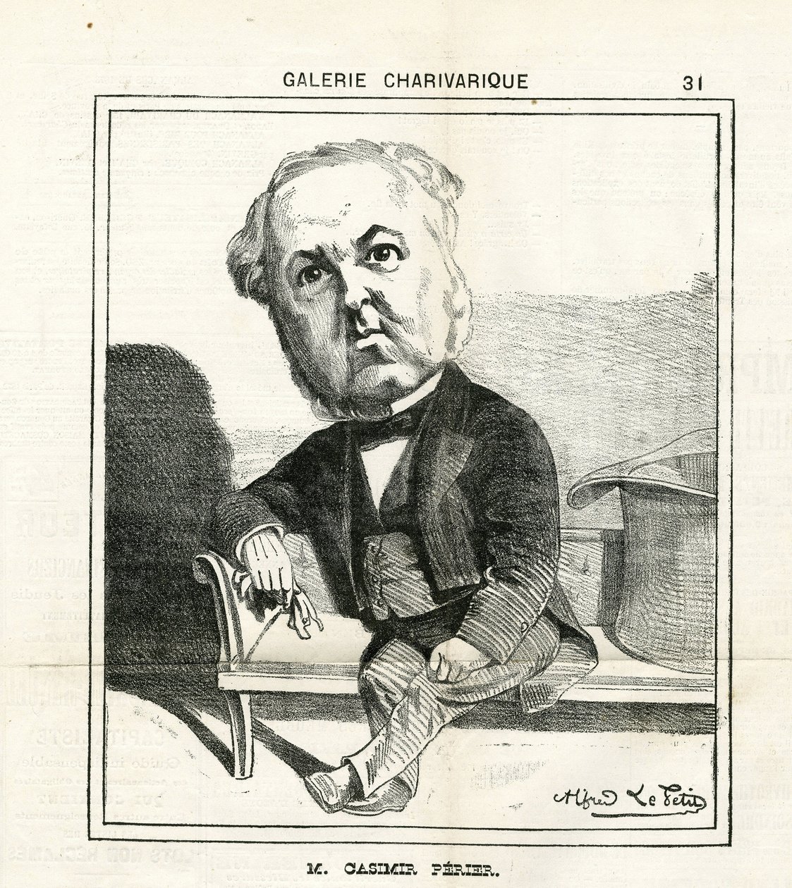 Illustration i Le Charivari av Alfred Le Petit