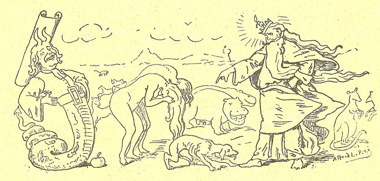 Illustration av Alfred Le Pete (1841-1909) i Gros-Jean och hans botemedel av Alfred Le Petit