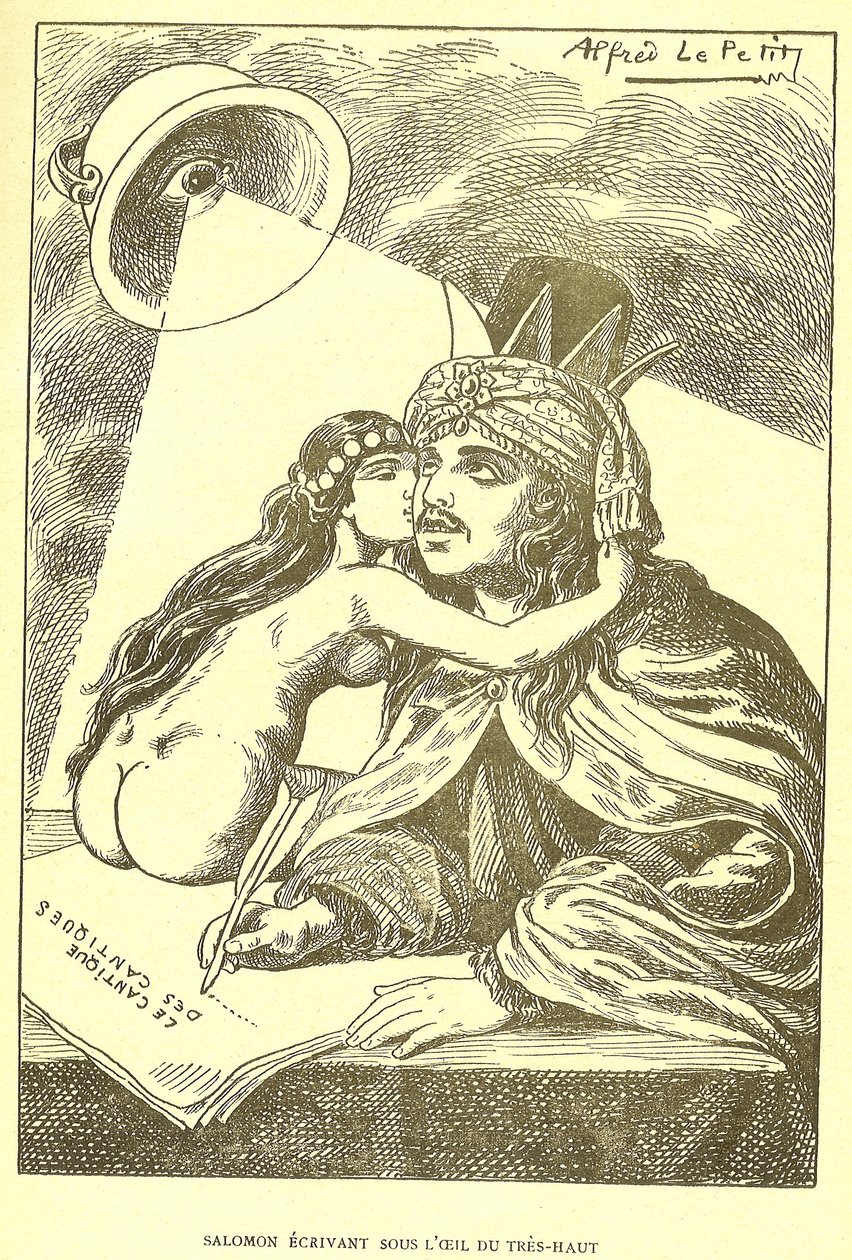 Illustration av Alfred Le Pete (1841-1909) i Gros-Jean och hans församling av Alfred Le Petit