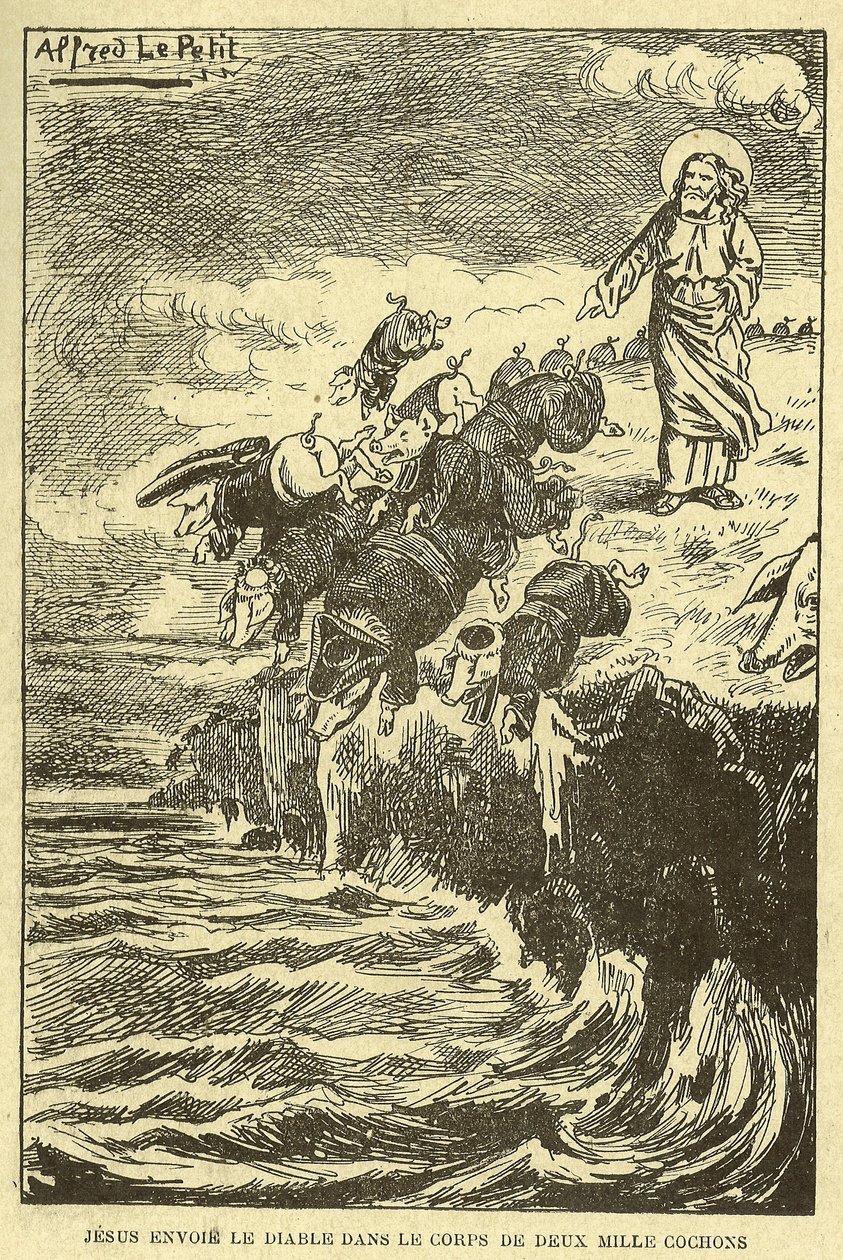 Illustration av Alfred Le Pete (1841-1909) i Gros-Jean et son kur av Alfred Le Petit