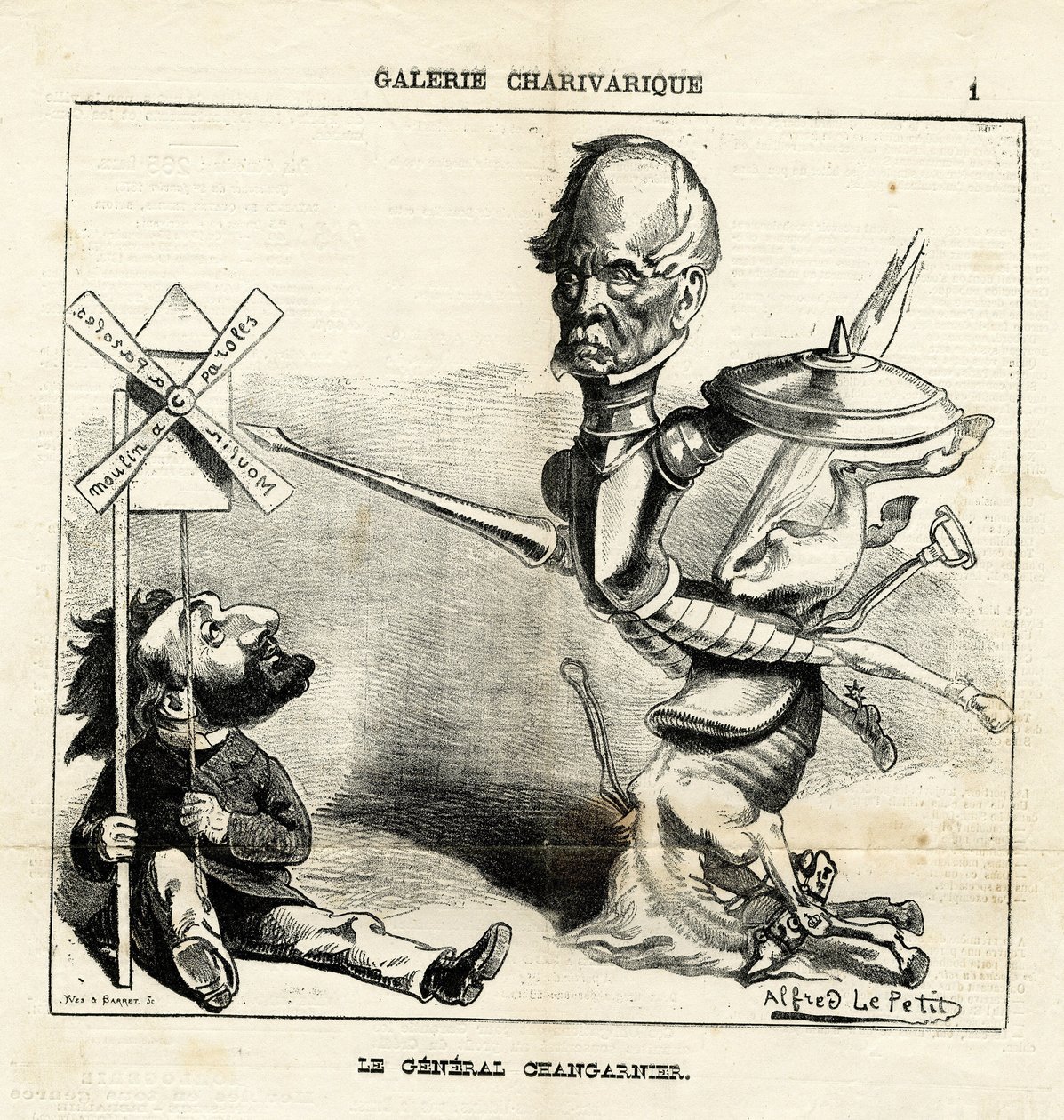 Illustration av Alfred Le Pete (1841-1909) i Le Charivari av Alfred Le Petit