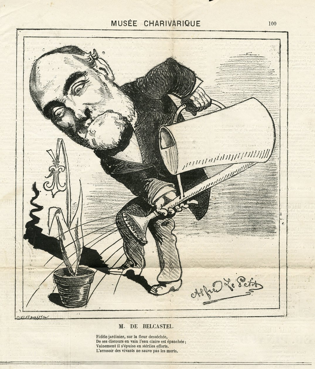 Illustration av Alfred Le Pete (1841-1909) i Le Charivari av Alfred Le Petit