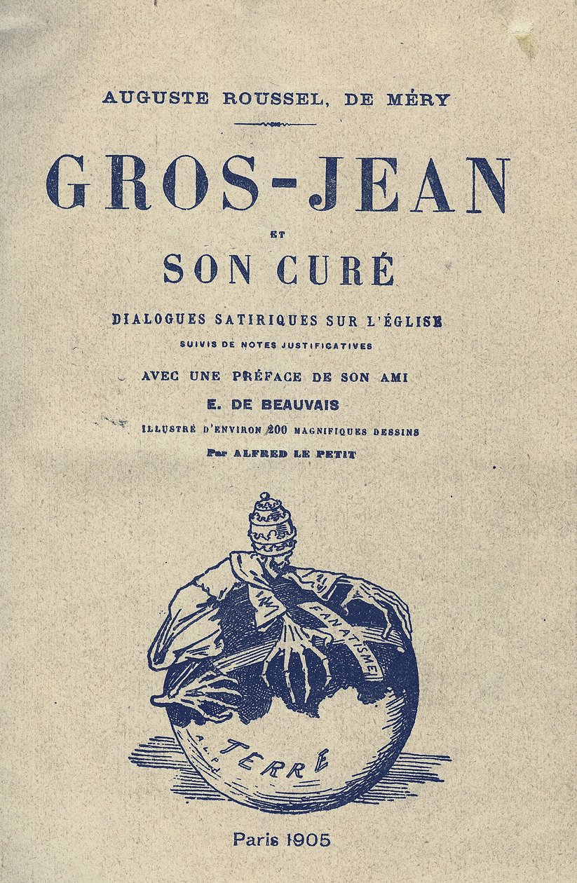 Illustration av Alfred Le Petité (1841-1909) för omslaget till Gros-Jean och hans botemedel av Alfred Le Petit