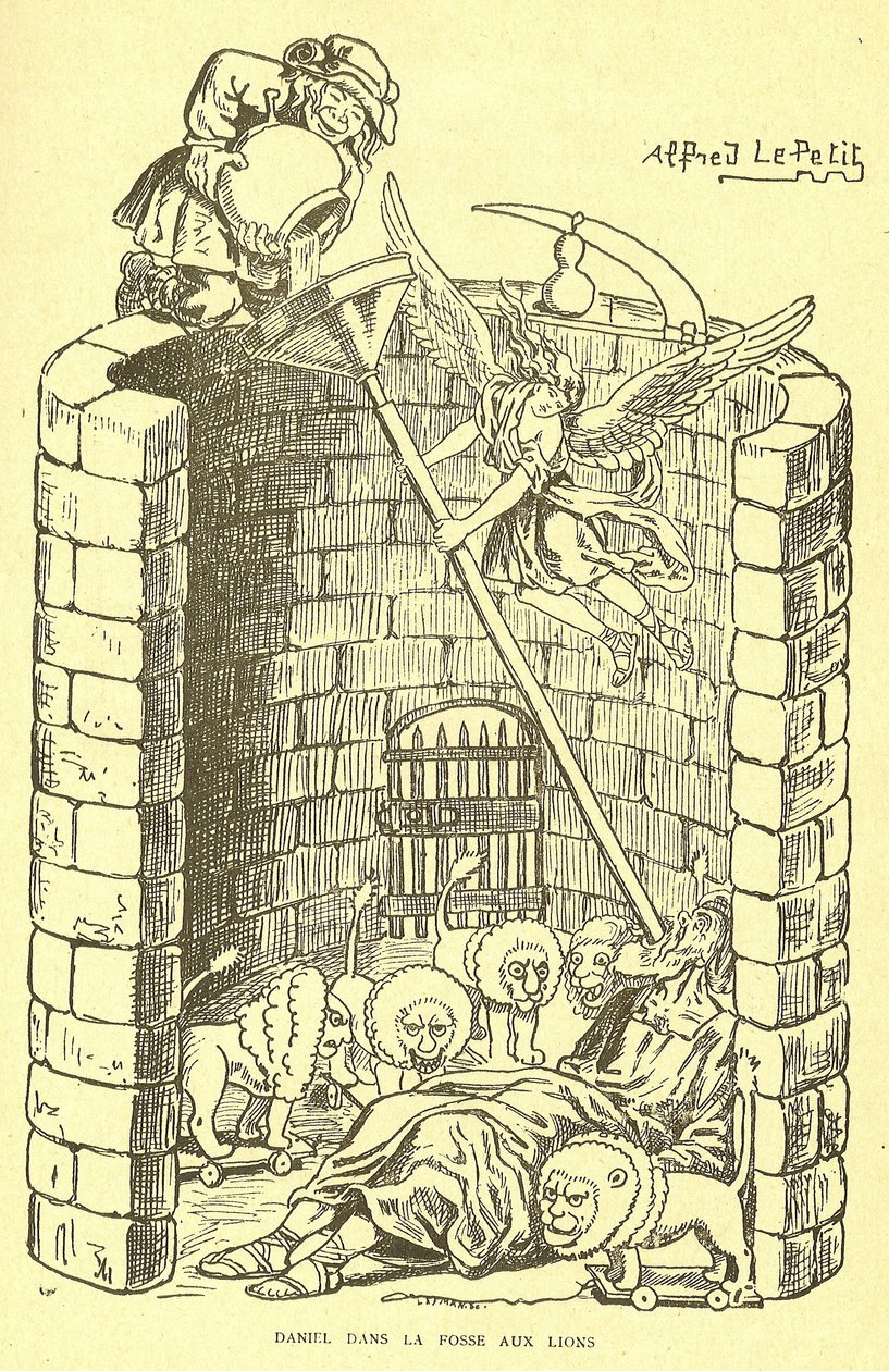 Illustration av Alfred Le Petité (1841-1909) i Gros-Jean och hans församling av Alfred Le Petit