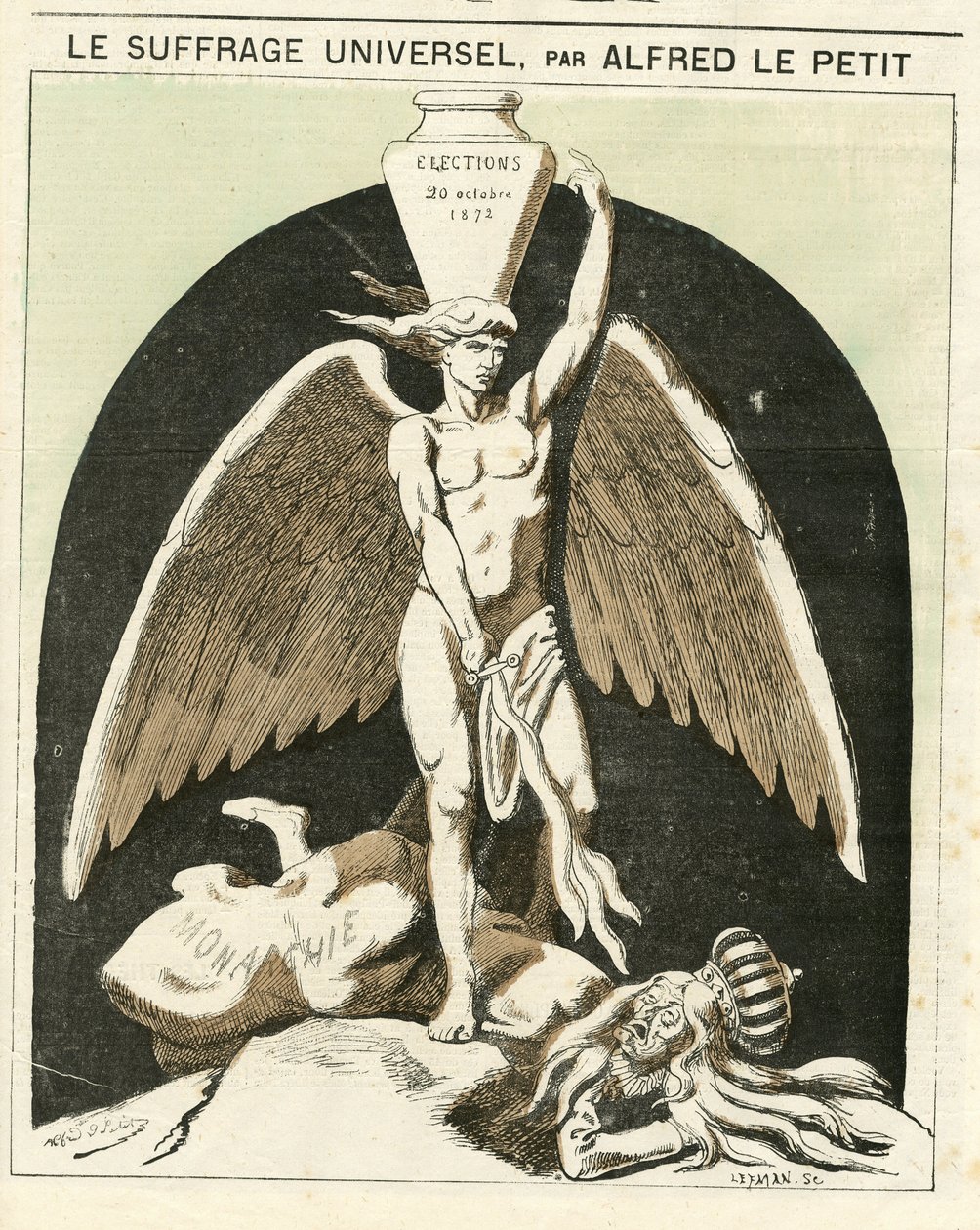 Illustration av Alfred Le Petity (1841-1909) för omslaget till Le Grelot av Alfred Le Petit