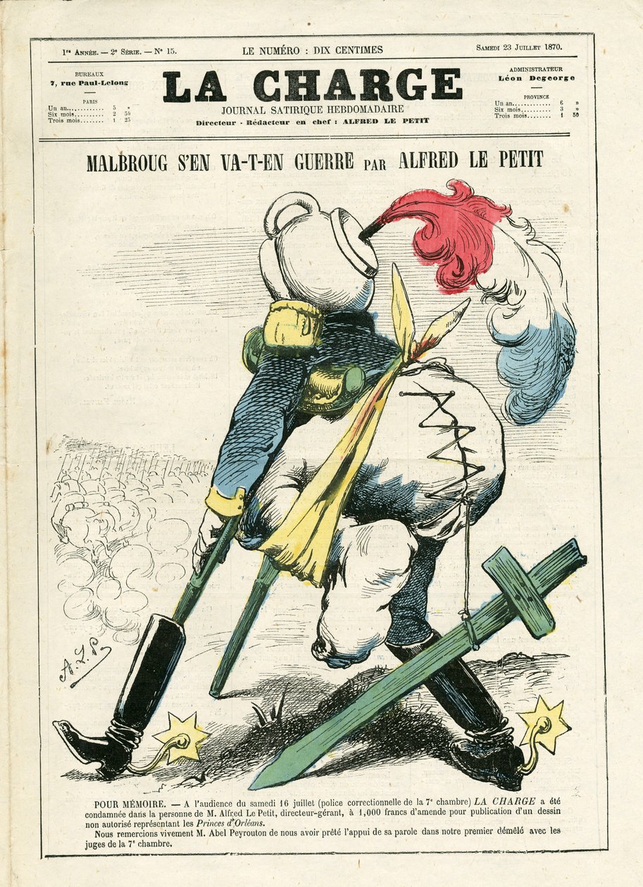 The Charge (1870), nummer 15, Satirical in Color av Alfred Le Petit