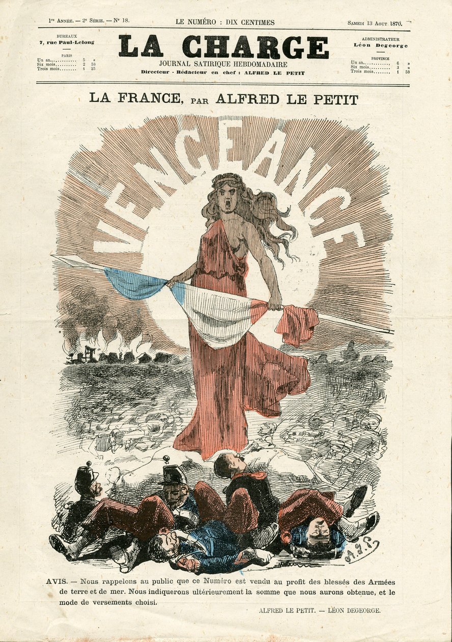 The Charge (1870), nummer 18, Satirical in Color av Alfred Le Petit